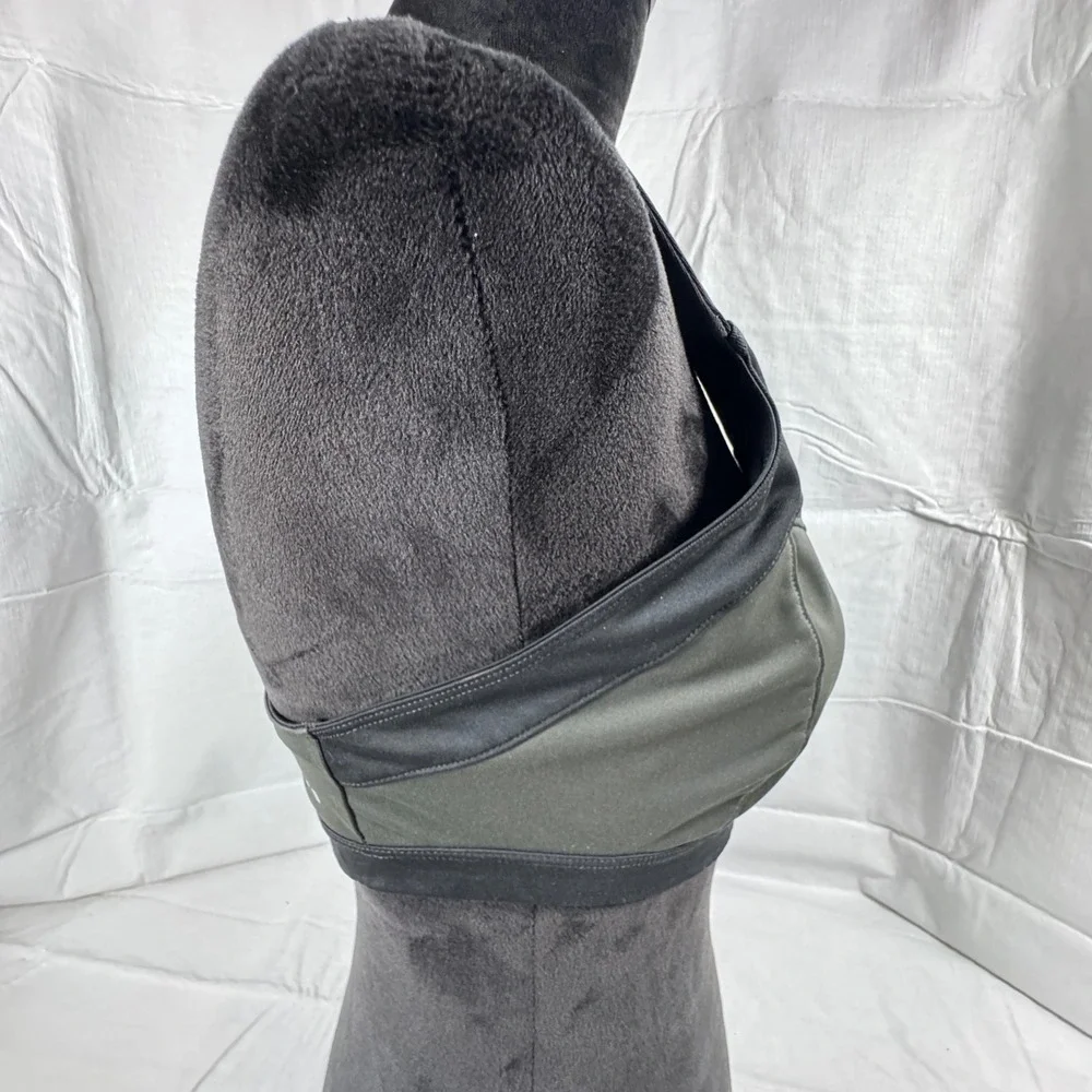 Oakley Womens Large Gray Black Racerback Sports Bra Activewear